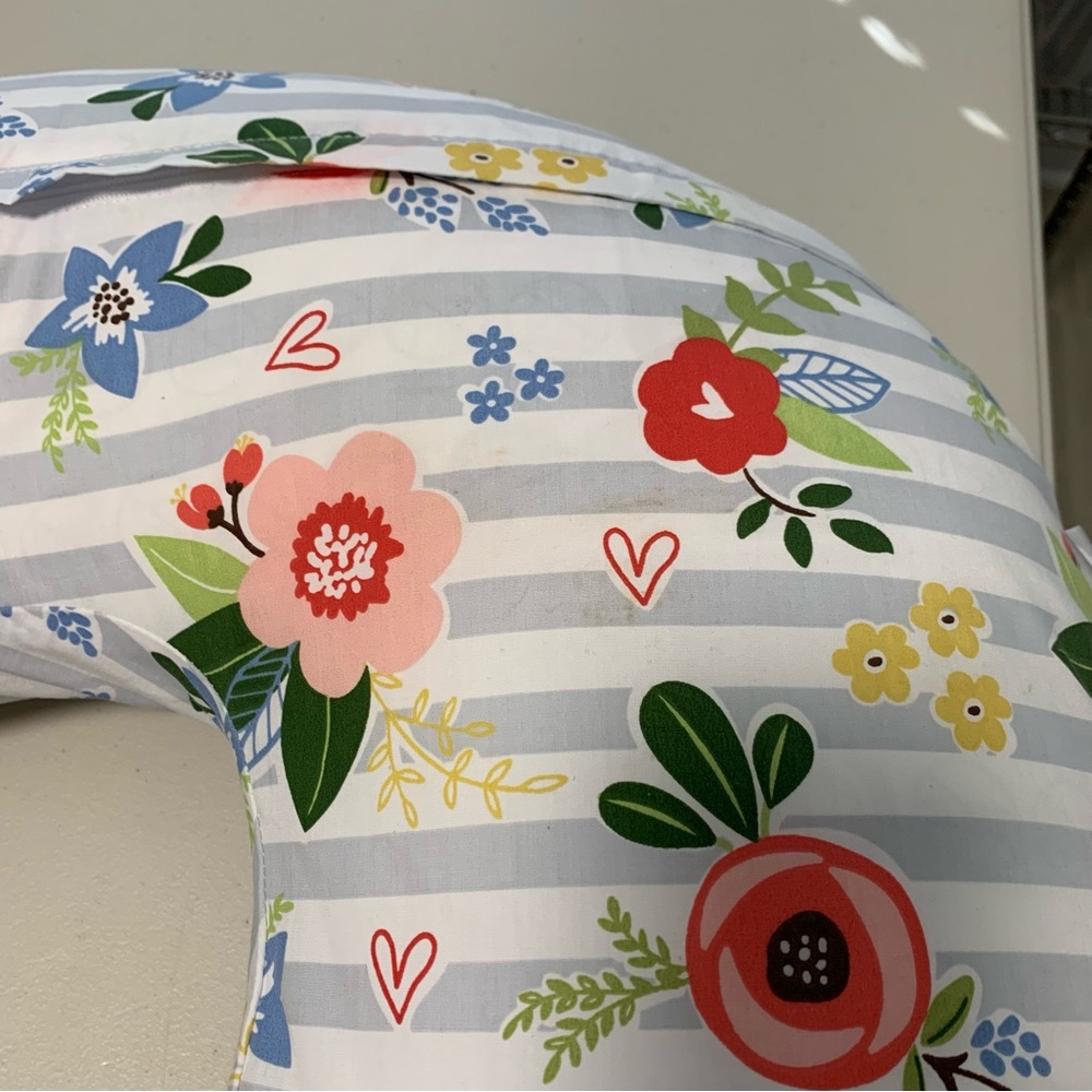 Floral & Stripe Nursing Pillow and Cover By Boppy